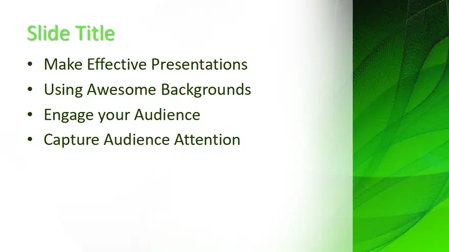 Free Green Design PowerPoint Template