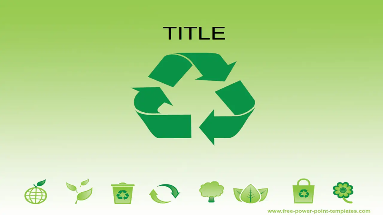 Free Green Recycling Powerpoint Template
