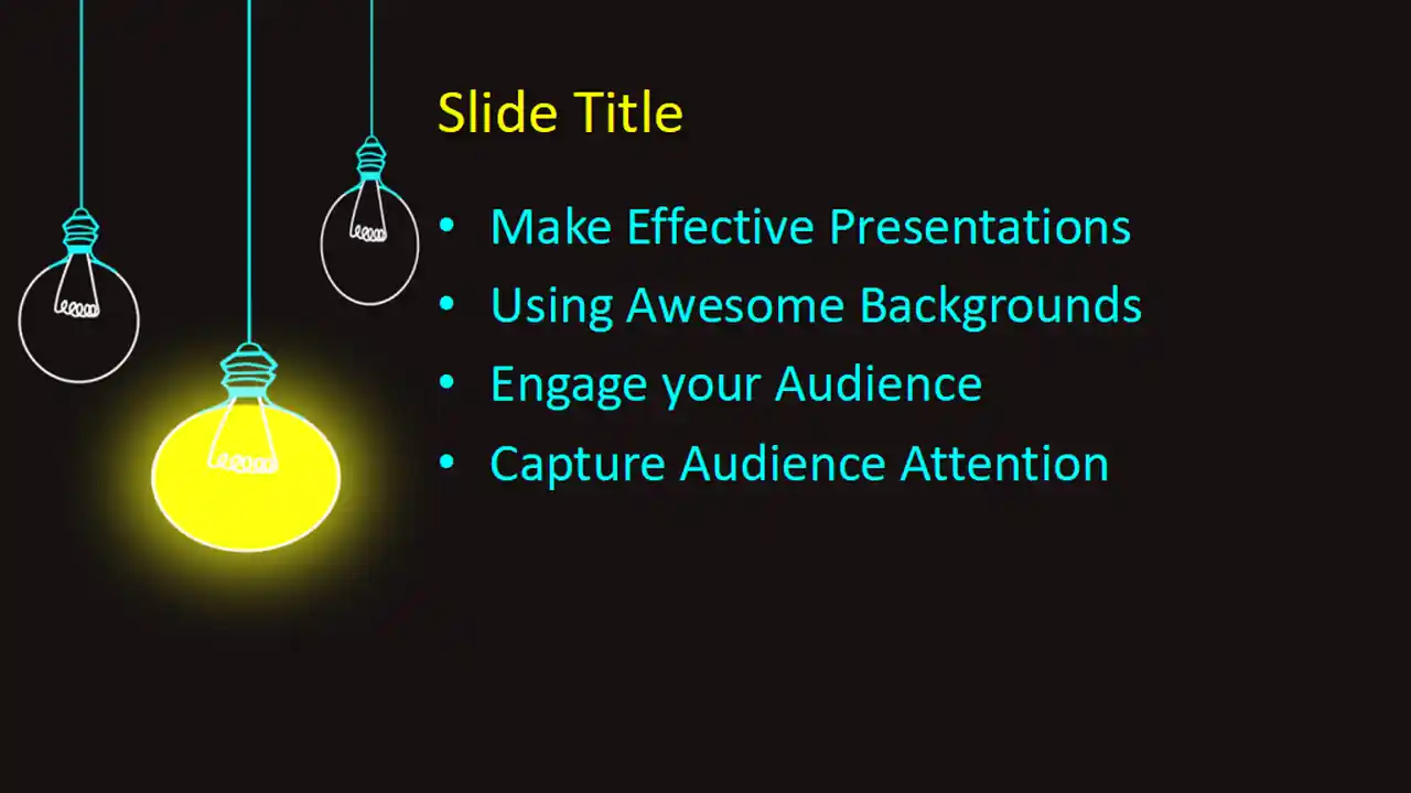 Free Hanging Lamps PowerPoint Template
