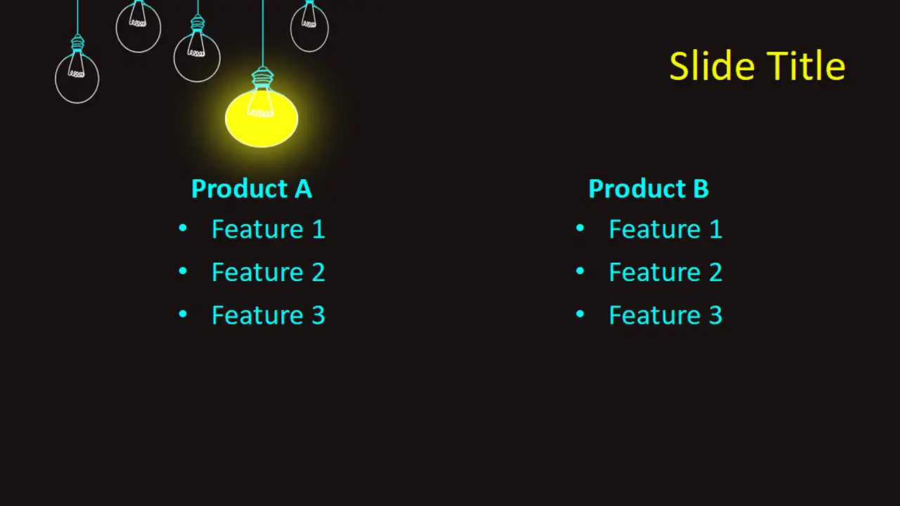 Free Hanging Lamps PowerPoint Template