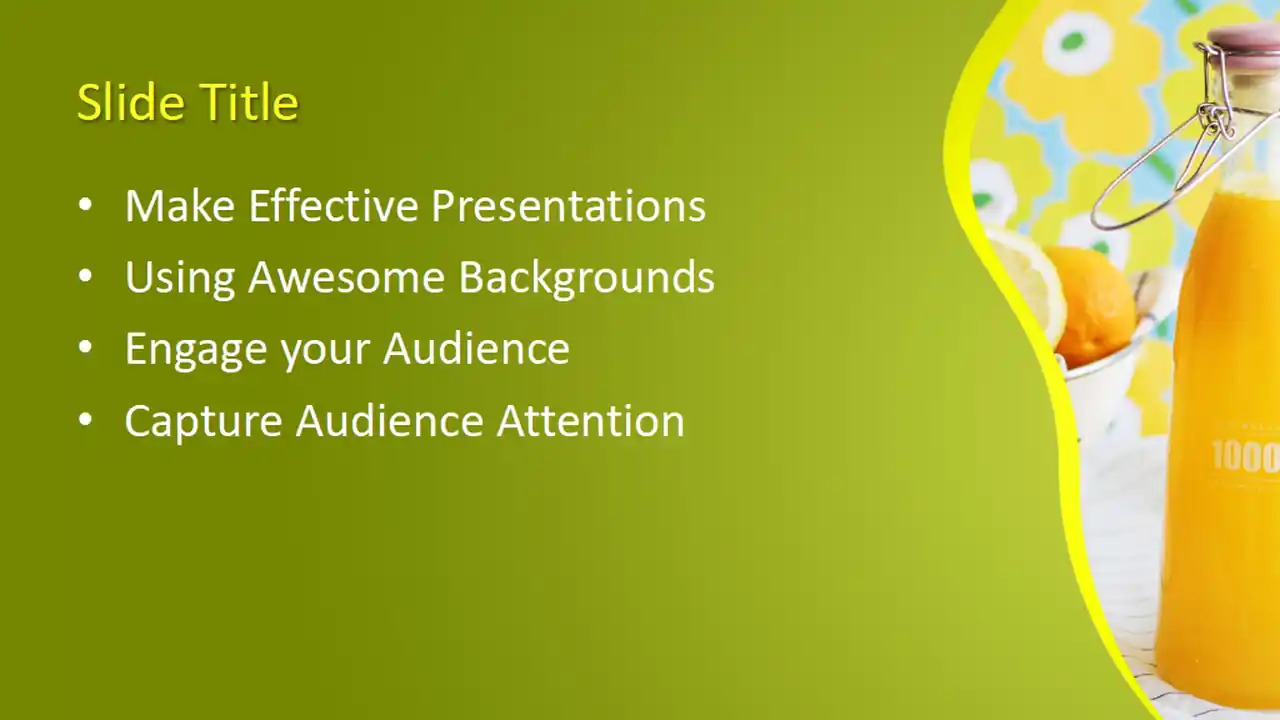 Free Juice PowerPoint Template