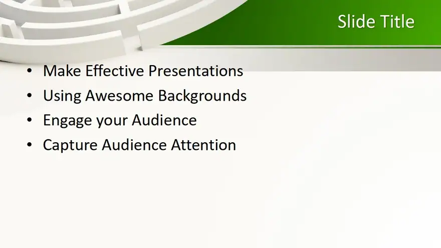 Free Labyrinth PowerPoint Background Design