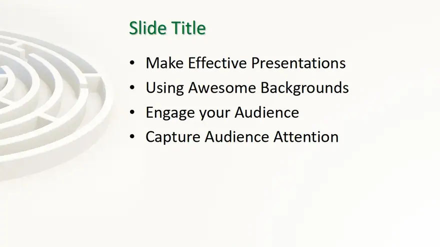 Free Labyrinth PowerPoint Background Design