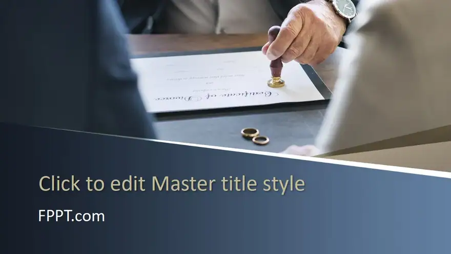 Free Marriage Agreement PowerPoint Template