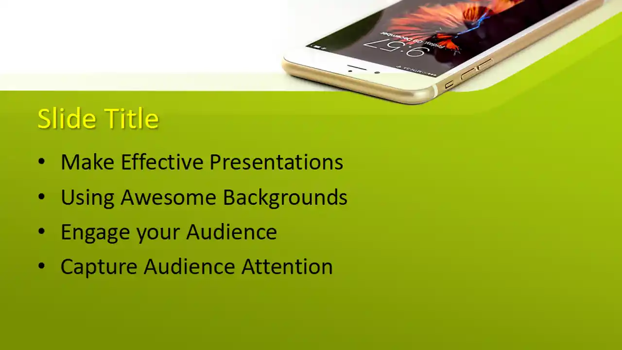 Free Mobile Touchscreen PowerPoint Template