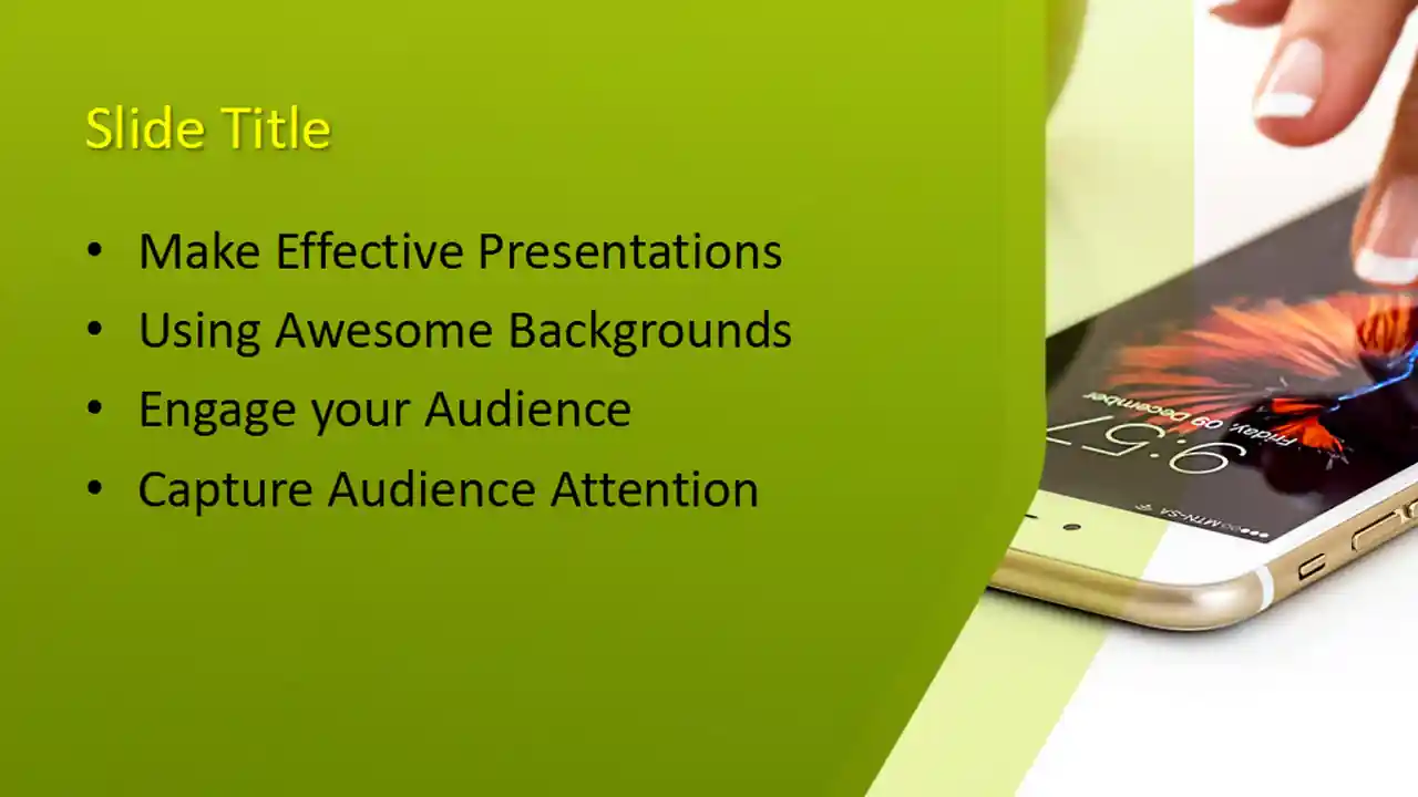 Free Mobile Touchscreen PowerPoint Template