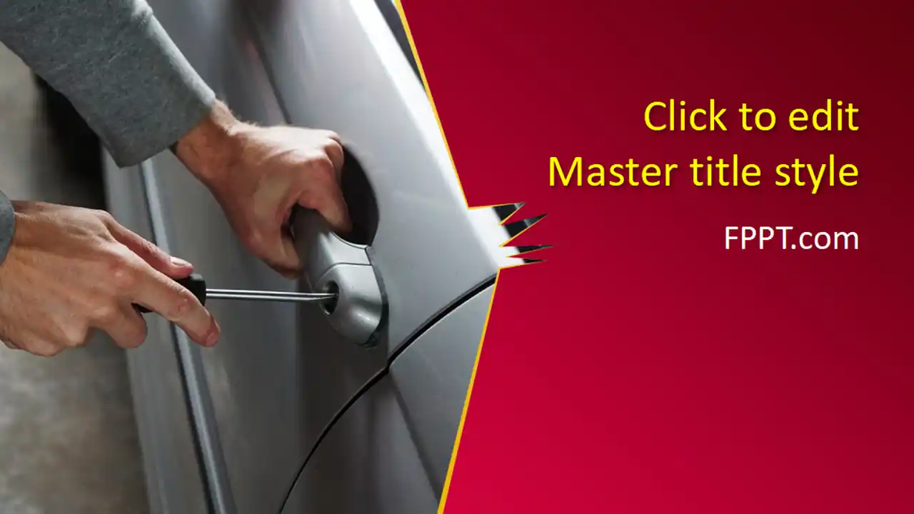 Free Motor Vehicle Theft PowerPoint Template