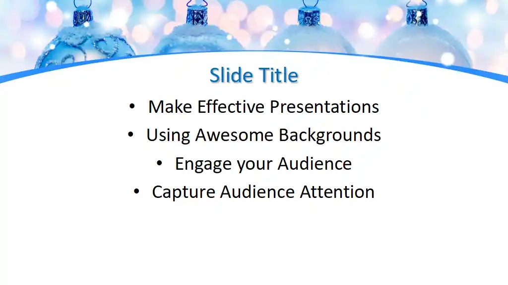 Free New Year Frozen Balls PowerPoint Template