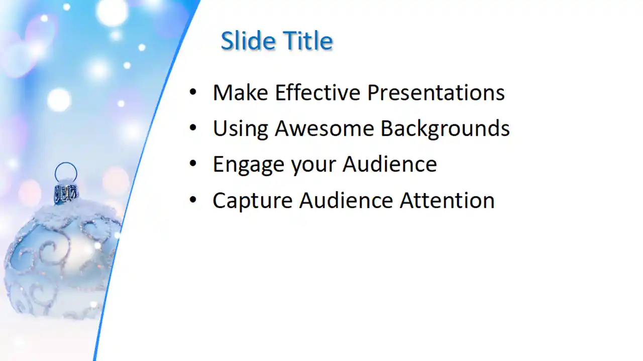 Free New Year Frozen Balls PowerPoint Template