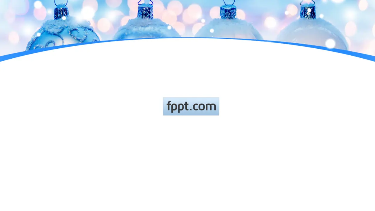 Free New Year Frozen Balls PowerPoint Template