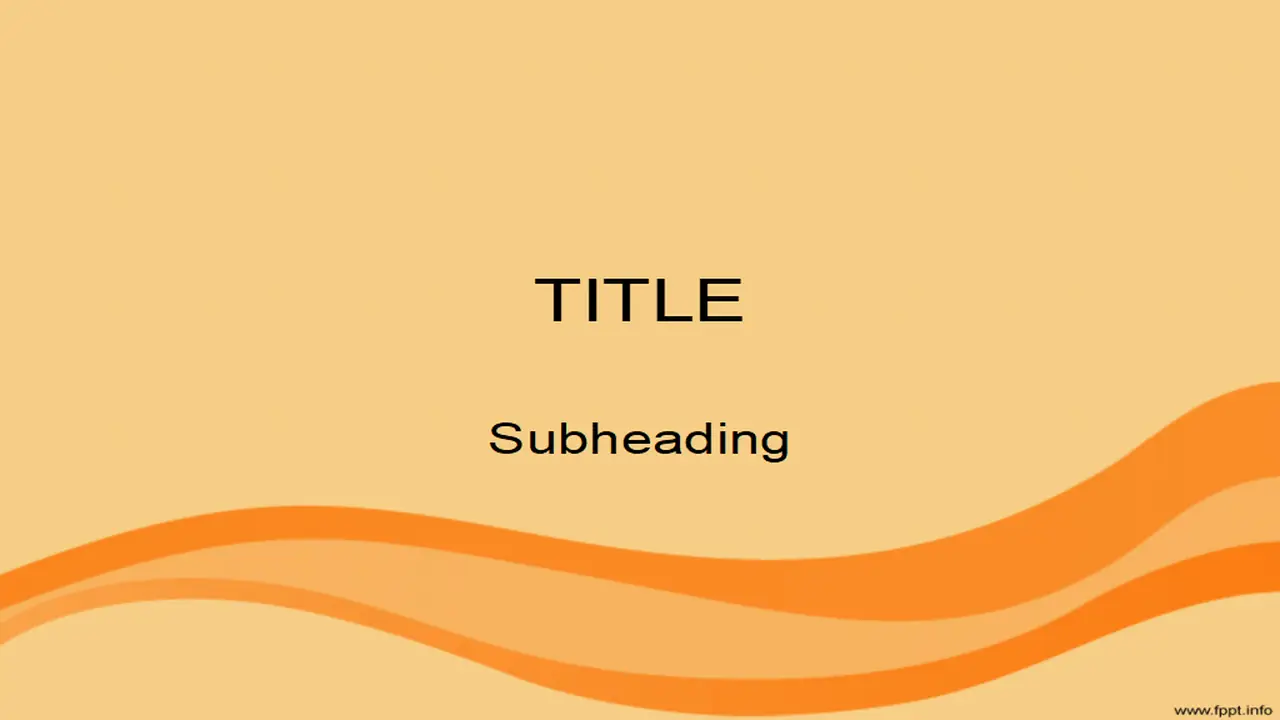 Free Orange Waves Powerpoint