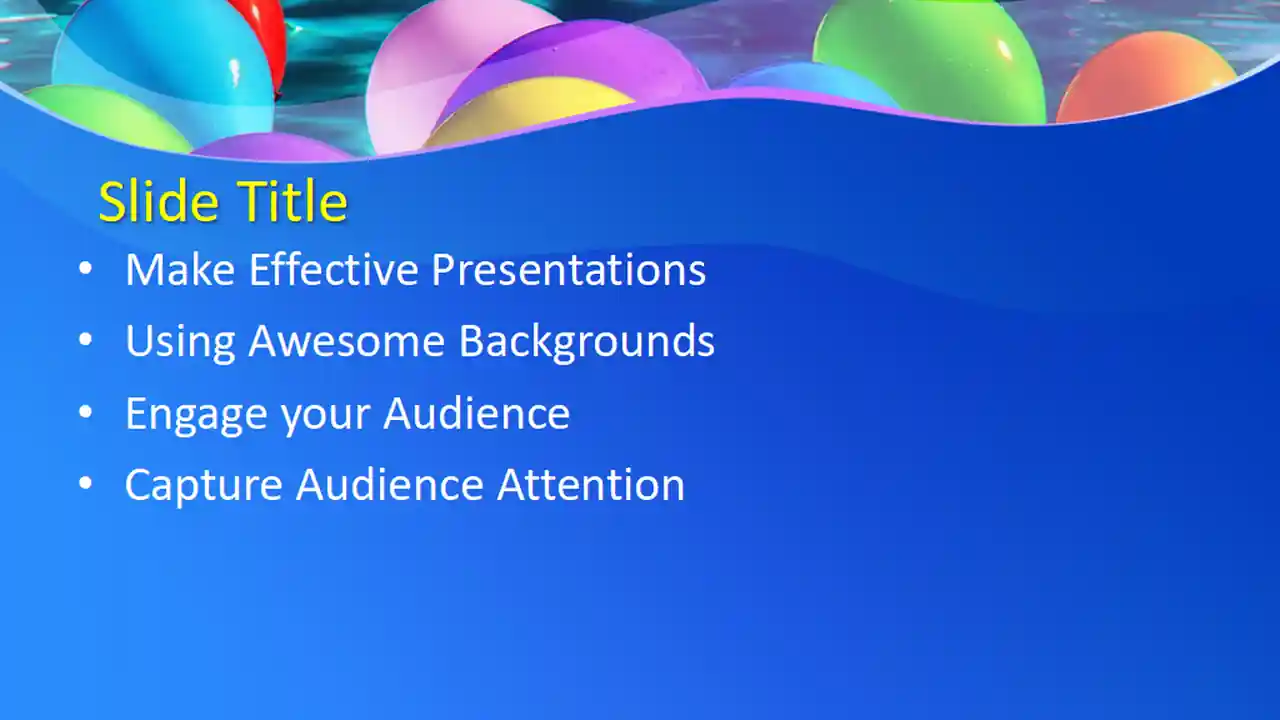 Free Party Balloons PowerPoint Template
