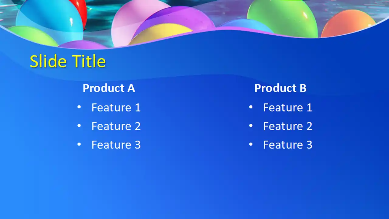 Free Party Balloons PowerPoint Template
