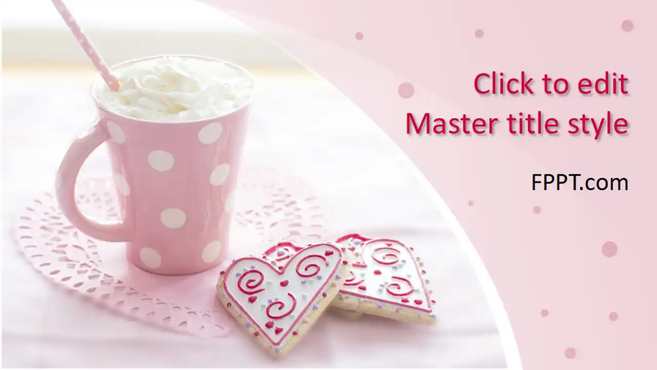 Free Pink Coffee Cream PowerPoint Template