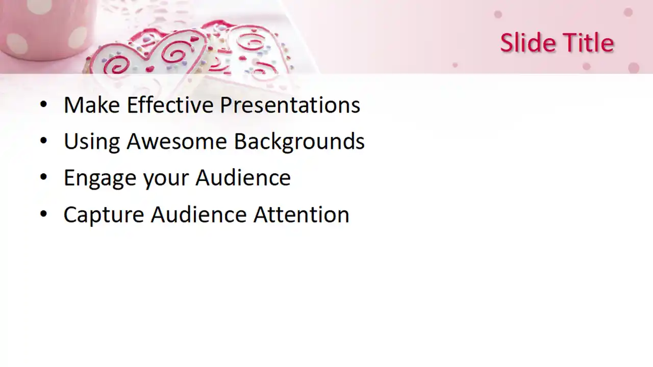 Free Pink Coffee Cream PowerPoint Template