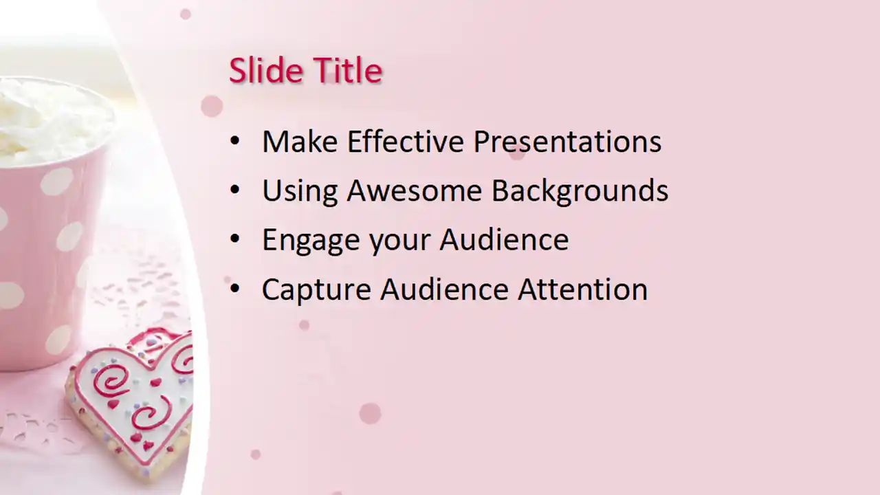 Free Pink Coffee Cream PowerPoint Template