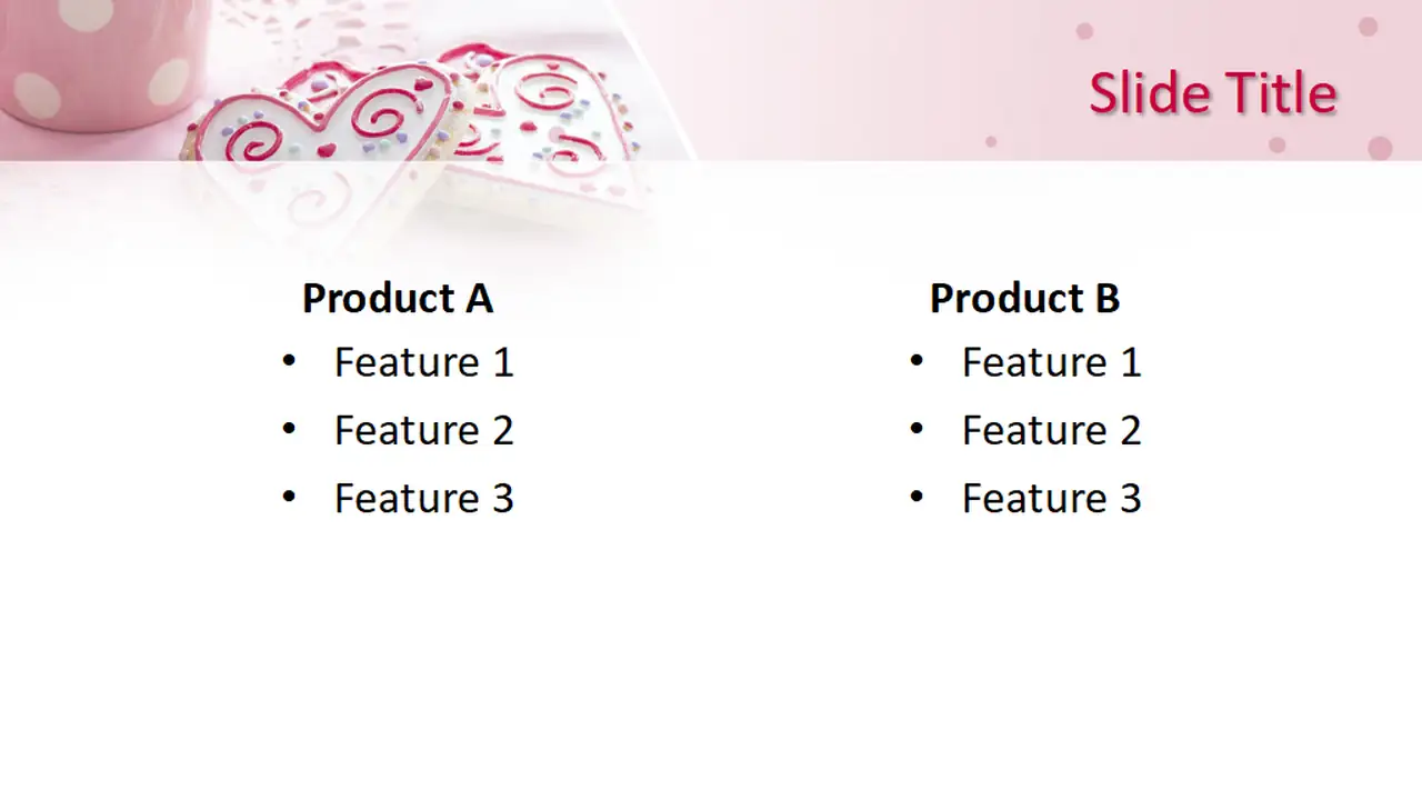 Free Pink Coffee Cream PowerPoint Template