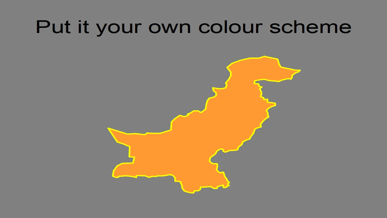 Free PowerPoint map of Pakistan
