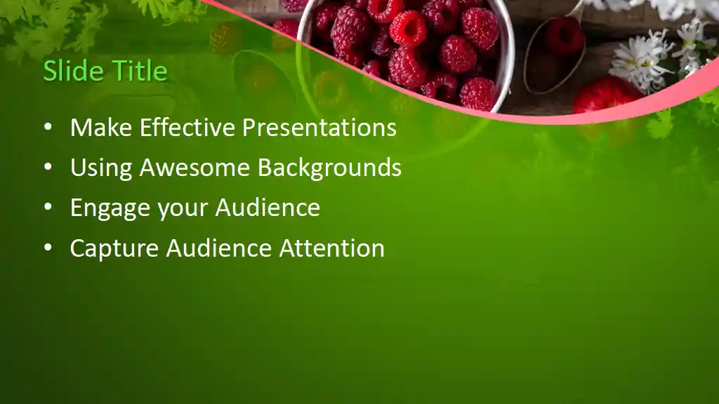 Free Red Raspberry PowerPoint Template