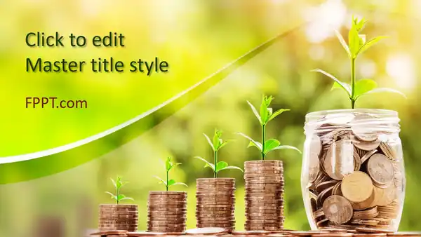 Free Savings Growth PowerPoint Template