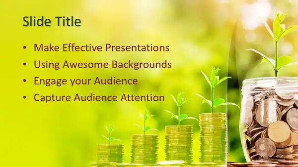 Free Savings Growth PowerPoint Template