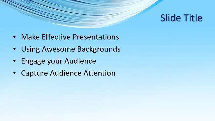Free Sky Blue Background PowerPoint Template