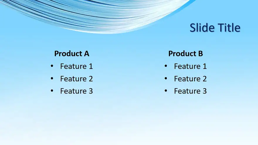Free Sky Blue Background PowerPoint Template