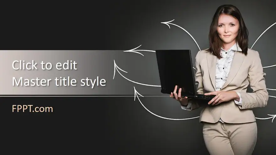Free Successful businesswoman PowerPoint Template
