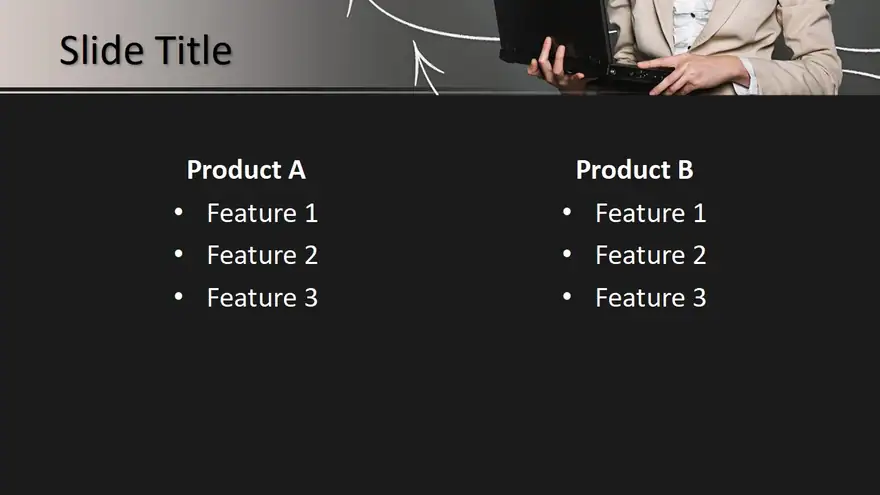 Free Successful businesswoman PowerPoint Template