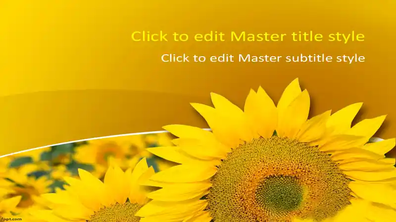 Free Sunflower Plant PowerPoint Template