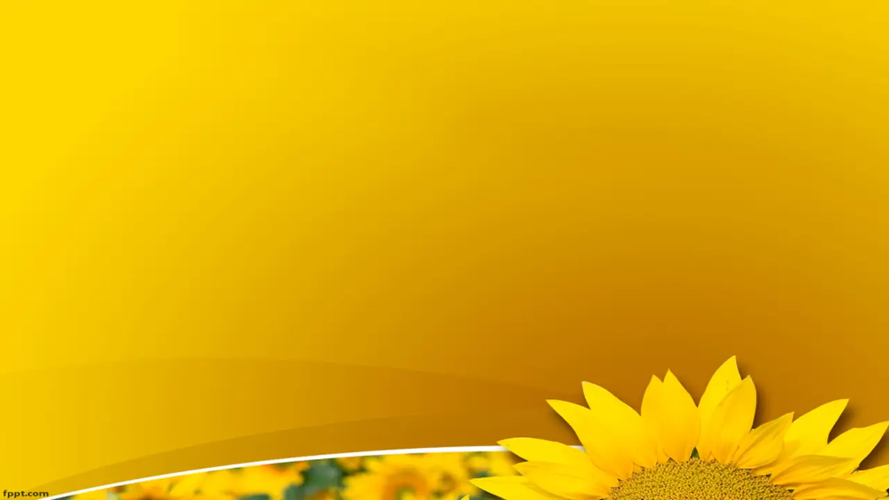 Free Sunflower Plant PowerPoint Template