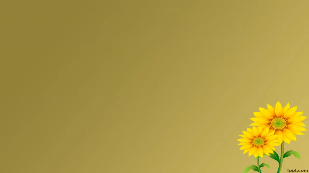 Free Sunflowers PowerPoint Template