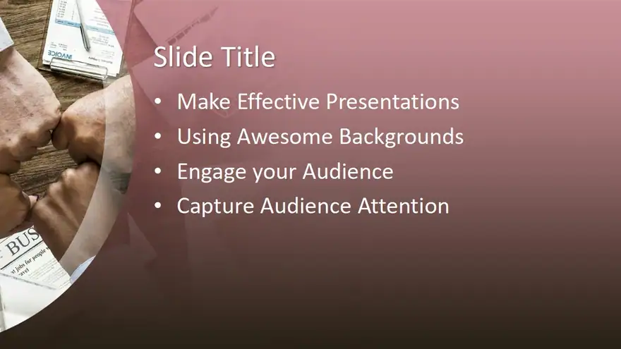 Free Teamwork in Workplace PowerPoint Template