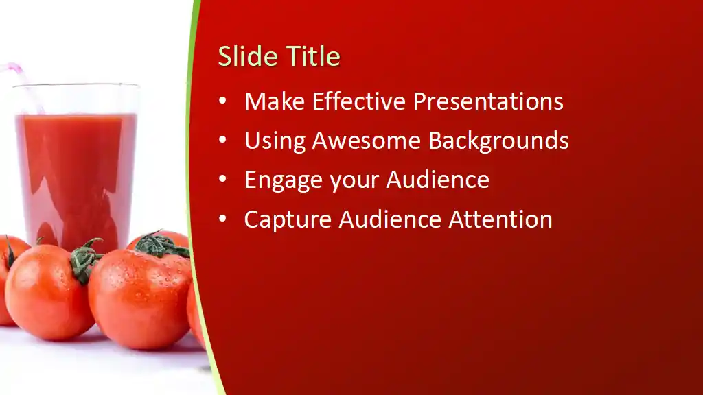 Free Tomato Juice PowerPoint Template