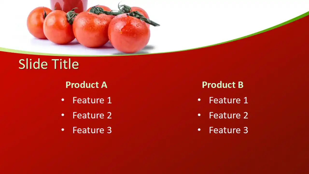 Free Tomato Juice PowerPoint Template