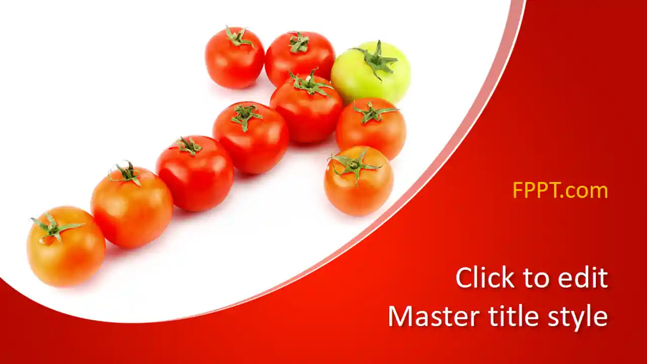 Free Tomatoes Arrow Shape PowerPoint Template