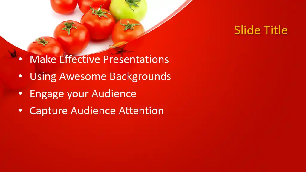 Free Tomatoes Arrow Shape PowerPoint Template