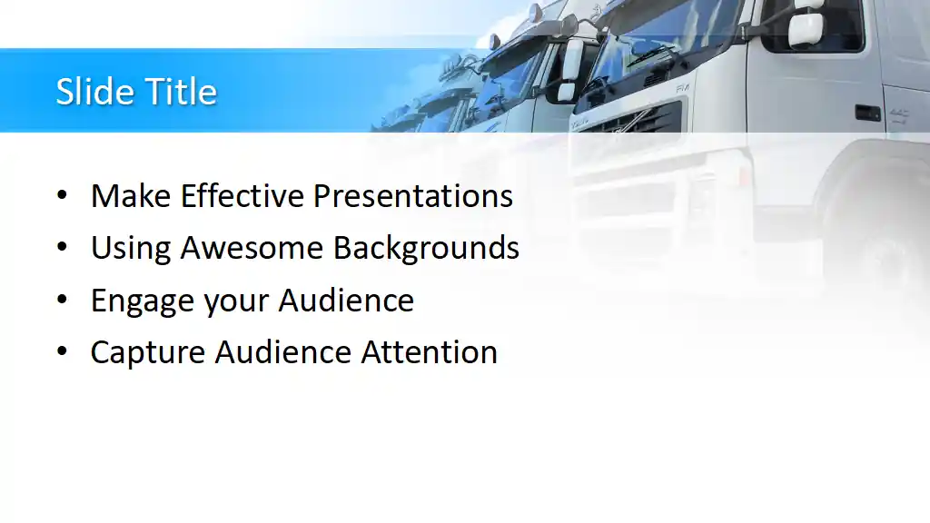 Free Truck PowerPoint Template