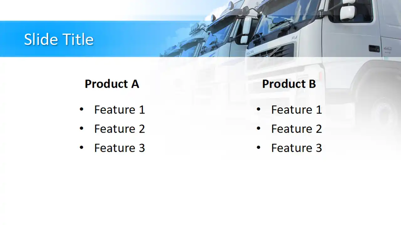 Free Truck PowerPoint Template