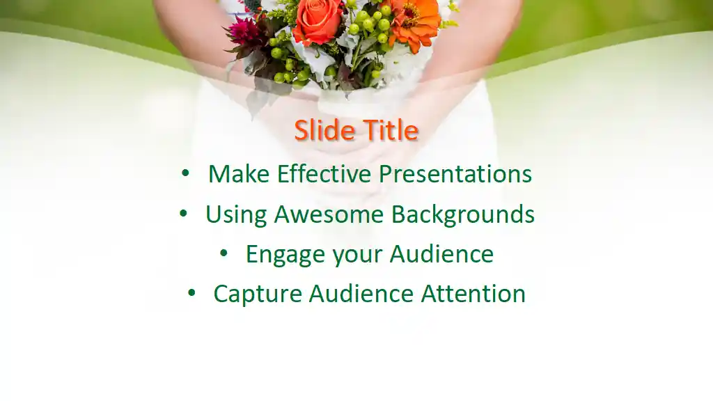 Free Wedding Bouquet PowerPoint Template