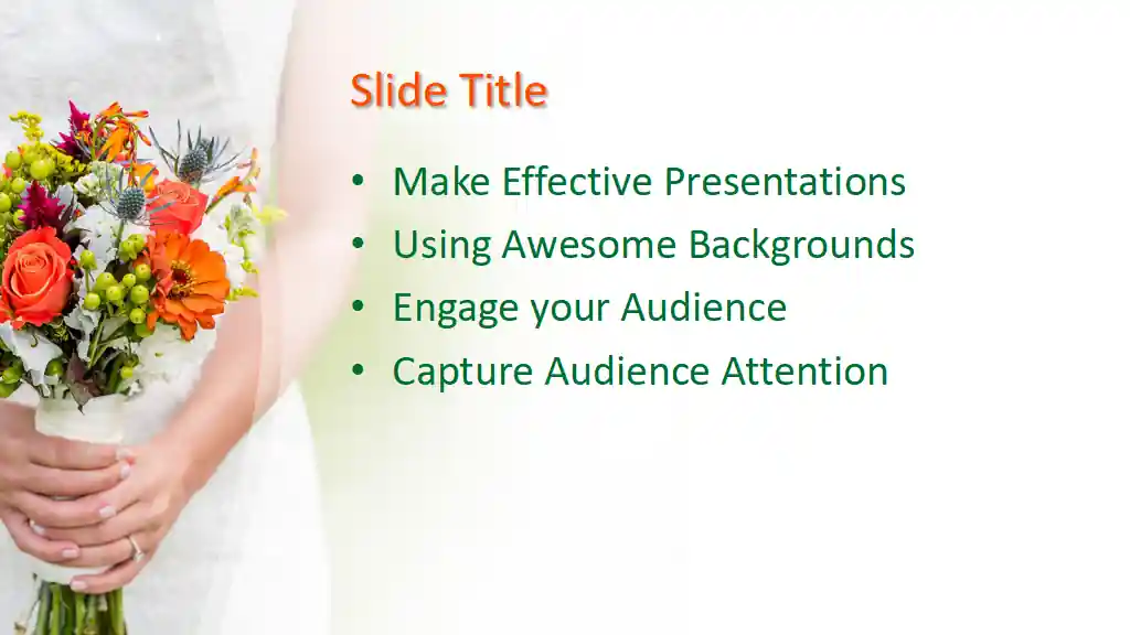 Free Wedding Bouquet PowerPoint Template