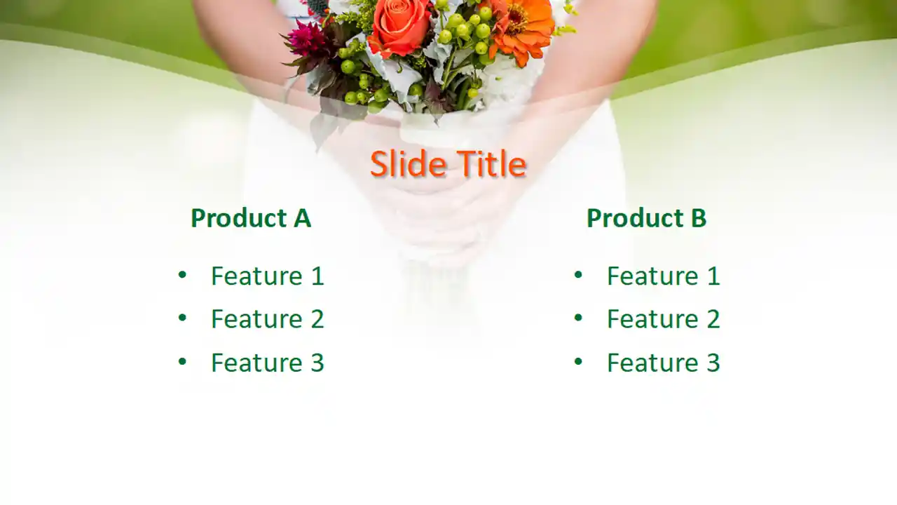 Free Wedding Bouquet PowerPoint Template