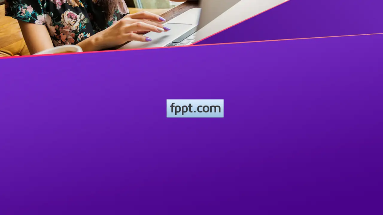 Free Woman Working in Laptop PowerPoint Template