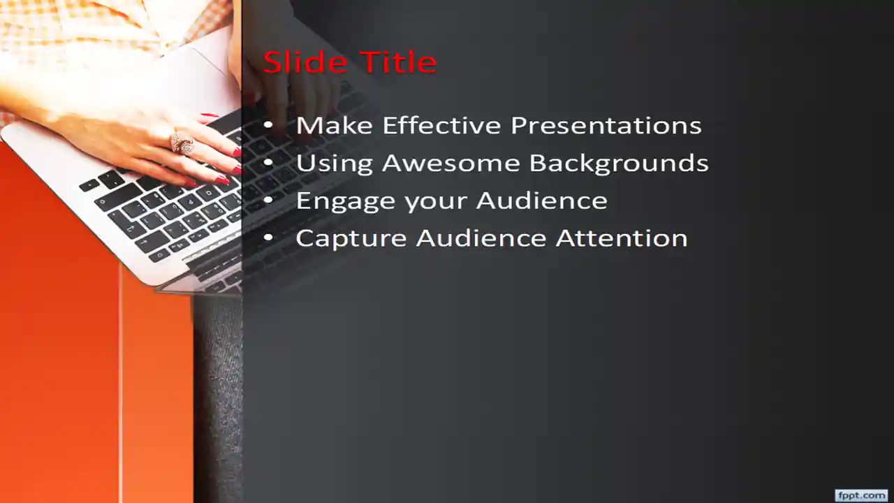 Free Working On Computer PowerPoint Template
