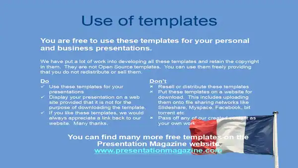 French Flag PowerPoint Template