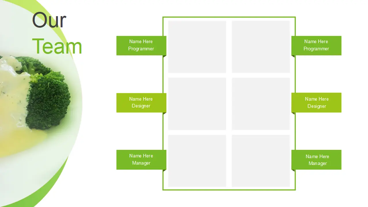 Fresh Green Broccoli PowerPoint Templates