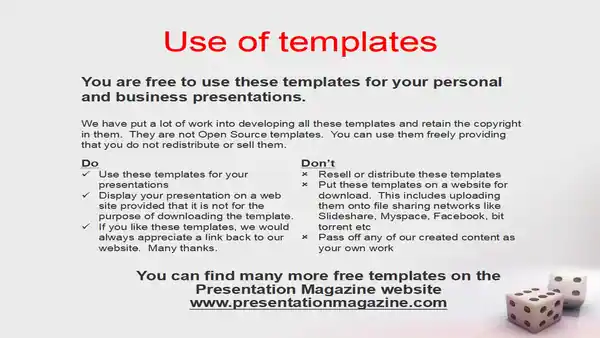Gaming Dice PowerPoint Template