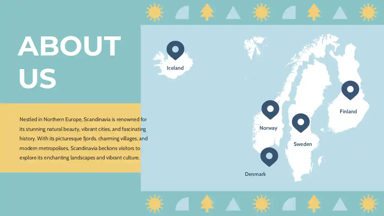 Geometric Scandinavia Travel Guide Slides
