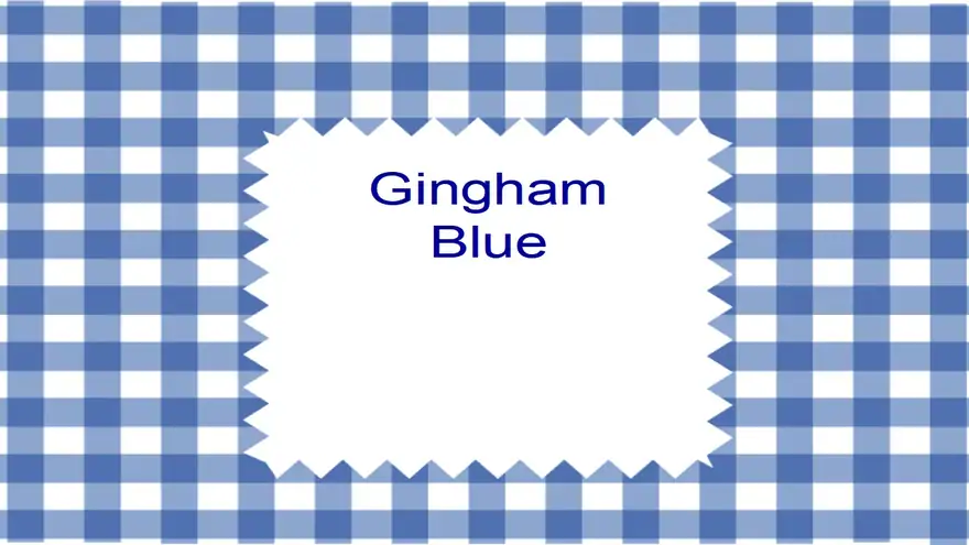 Gingham Blue Template