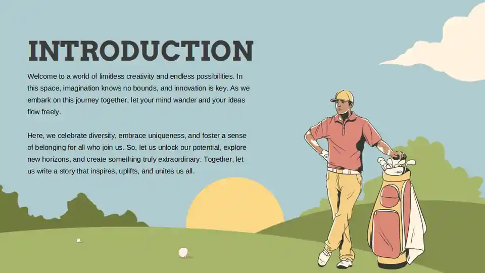 Golf Sports Center Background Slides